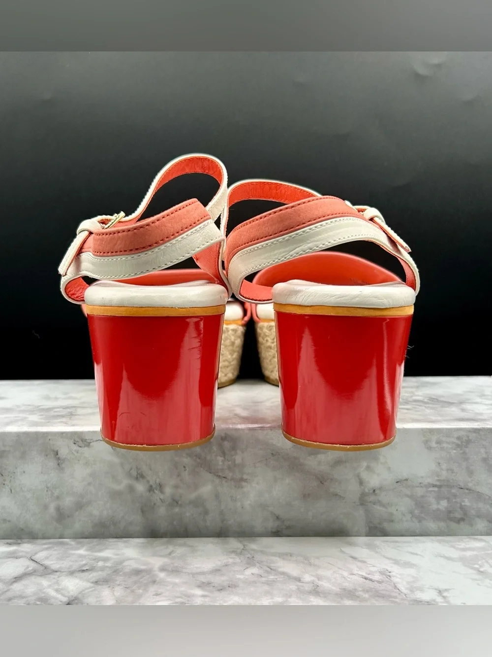 COLE HAAN Arden Wedge Platform Sandals. Size 6.5 B